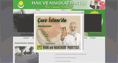 Desktop Screenshot of hakvehakikatpartisi.com